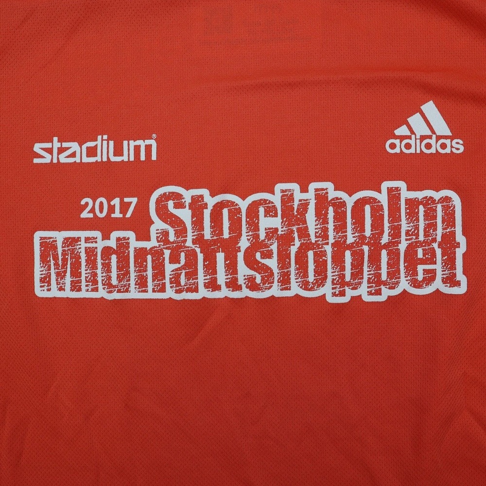 Adidas Shirt Womens M Orange Short Sleeve Crew Neck Logo Pullover Running Top - Picture 2 of 16